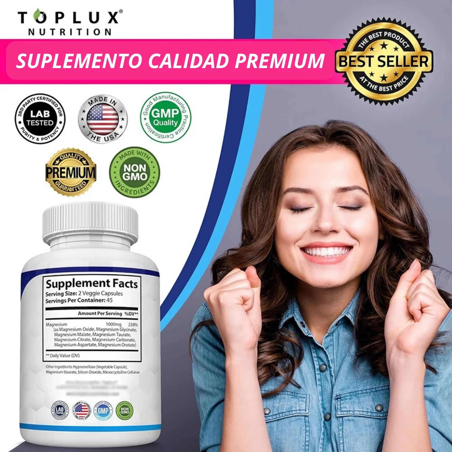 MAGNESIO COMPLEX: Suplemento Natural Magnesio 600mg jomaka.cl