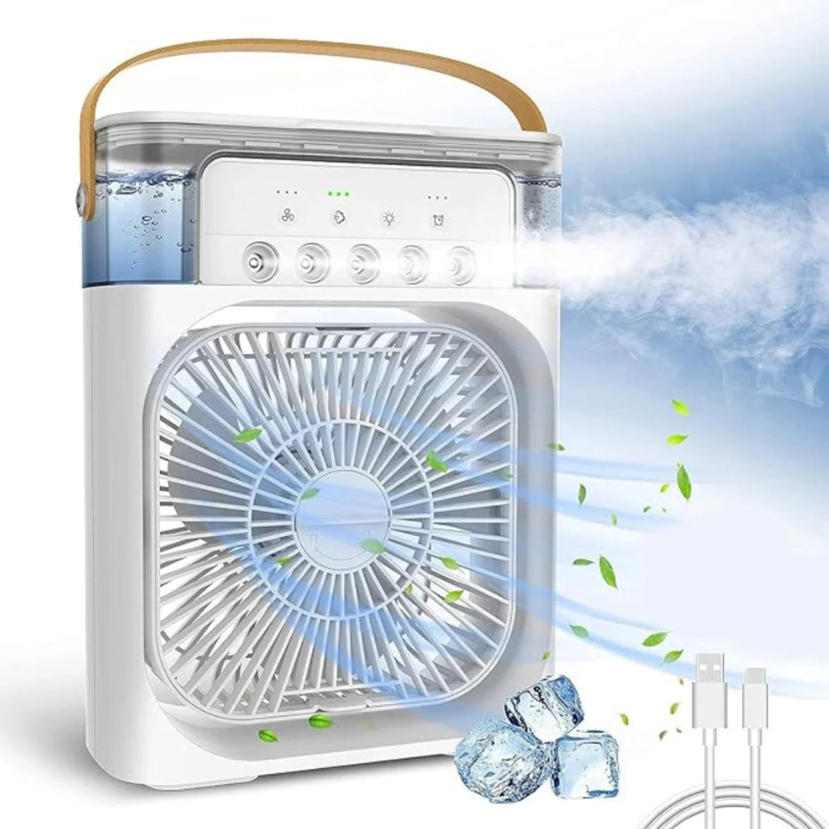 AquaBreeze: Ventilador Humidificador Aire 2 en 1 - jomaka.cl