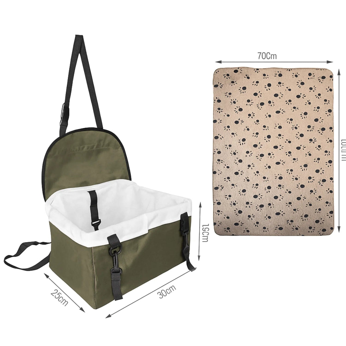 Cesta de Viaje + Mantita (Raza Pequeña) - jomaka.cl