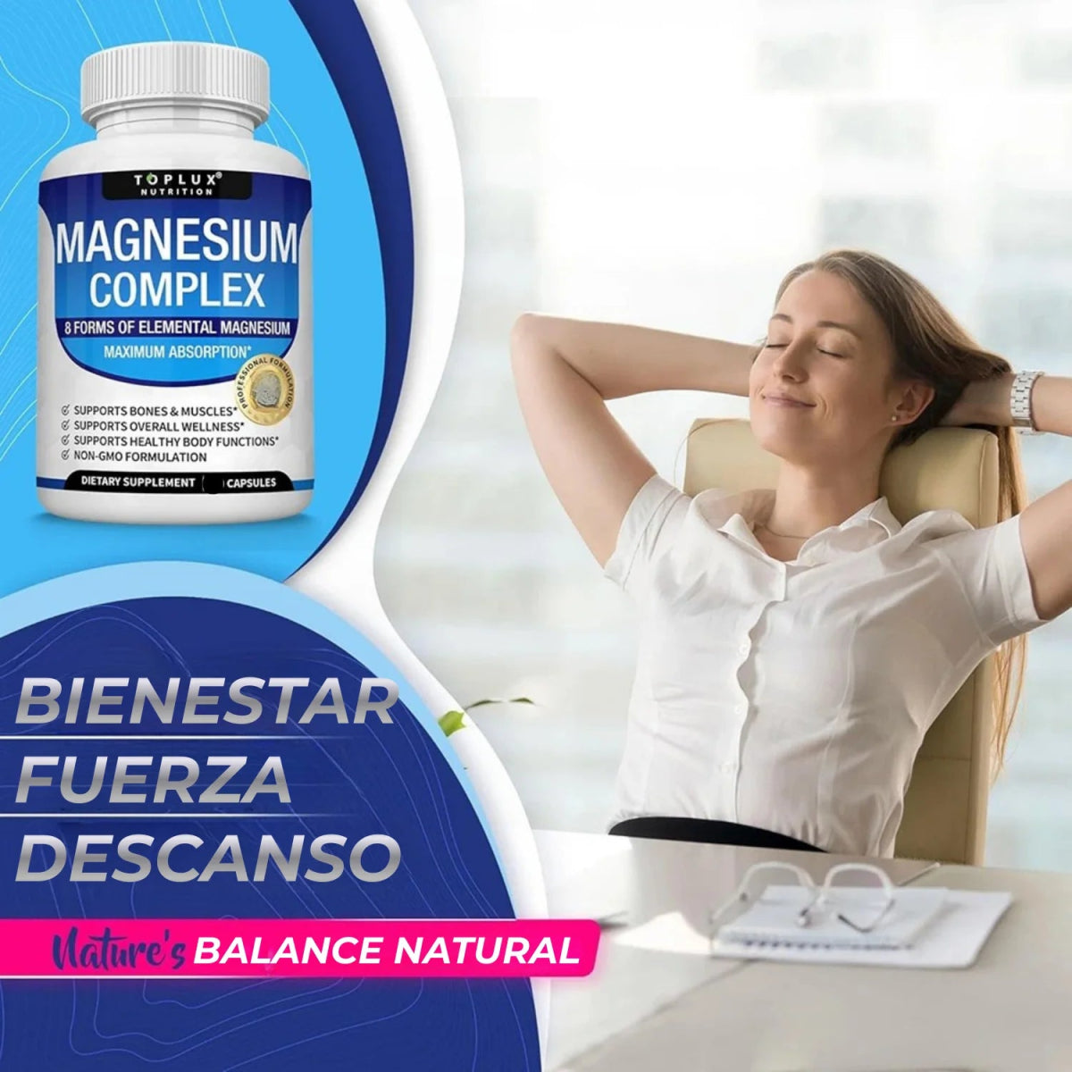 MAGNESIO COMPLEX: Suplemento Natural Magnesio 600mg jomaka.cl