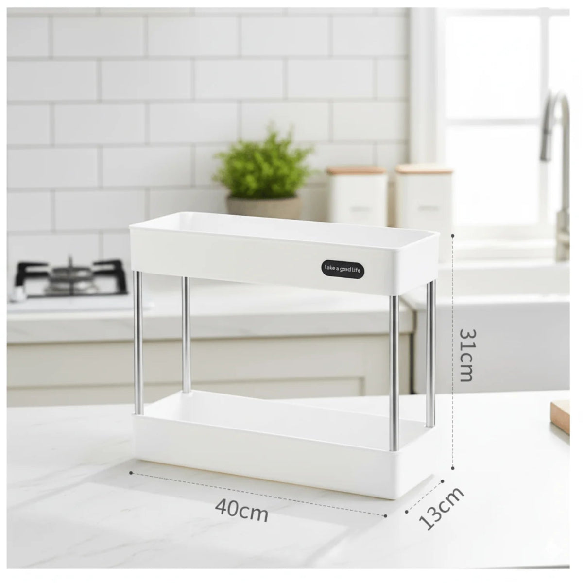 Organizador de Estantería de 2 Capas - jomaka.cl