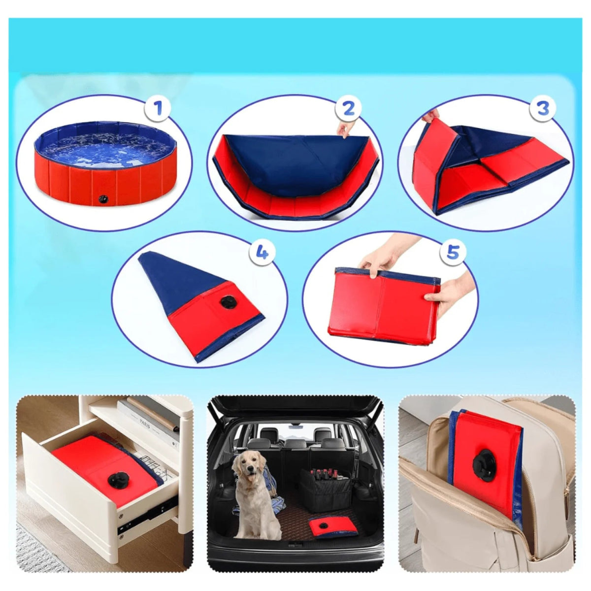 Piscina plegable Mascota - jomaka.cl