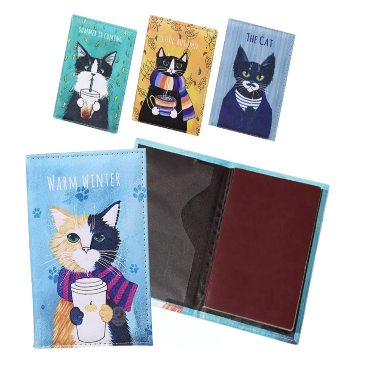 Porta Pasaporte Diseño Gatuno - jomaka.cl