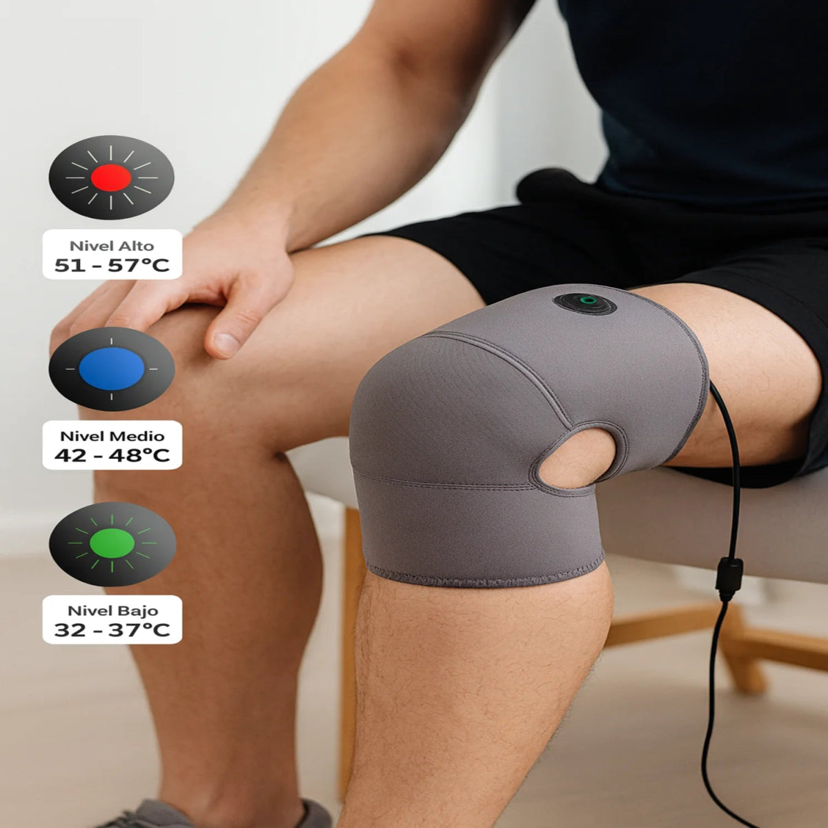 Rodillera Térmica con Vibración - jomaka.cl